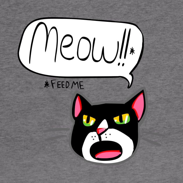 Funny Cat Feed Me Meow 2.0 by sky665